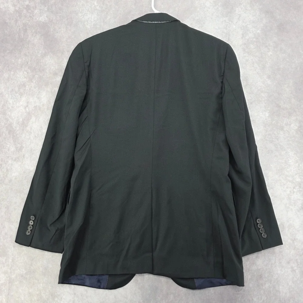 Cremieux Loro Piana Zelander Wool Blazer Sport Coat Mens 41L 35 Black 2 Button